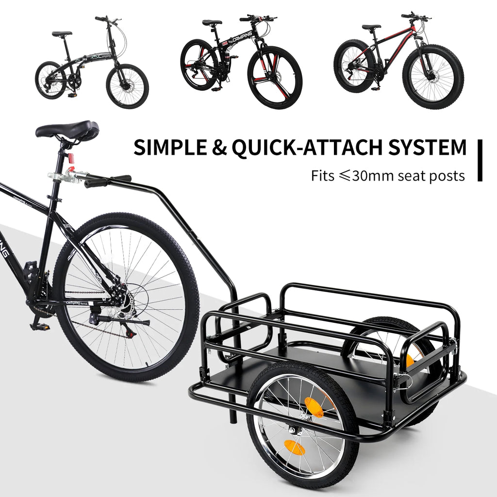 Ktaxon Two Wheel Bicycle Cargo Trailer, Black