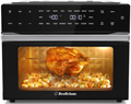 Beelicious? 32QT Extra Large Air Fryer Toaster Ovens Pro, with Rotisserie and Dehydrator, Smart Digital Toaster Oven Air Fryer Combo, Digital Countertop Convection Oven, 6 Accessories, 1800w, Black
