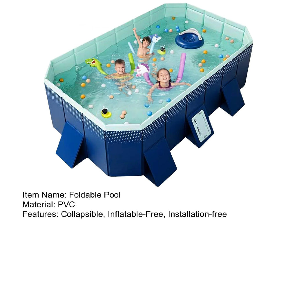 mwptoo Foldable Swimming Pool, Installation-free Portable Kids Swimming Pool,  Collapsible Inflatable-Free Large Pool, for Adult Puppy Garden Patio