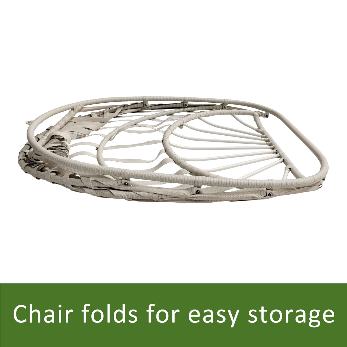 Mainstays Outdoor Wicker Patio Hanging Egg Chair, Gray