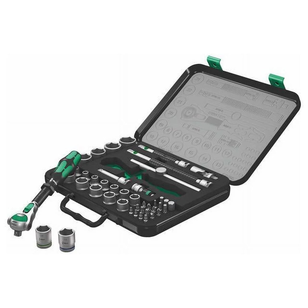 Wera Zyklop Metric 1/4�� & 1/2" Drive Speed Ratchet Socket/Bit Set (43-Piece Set)