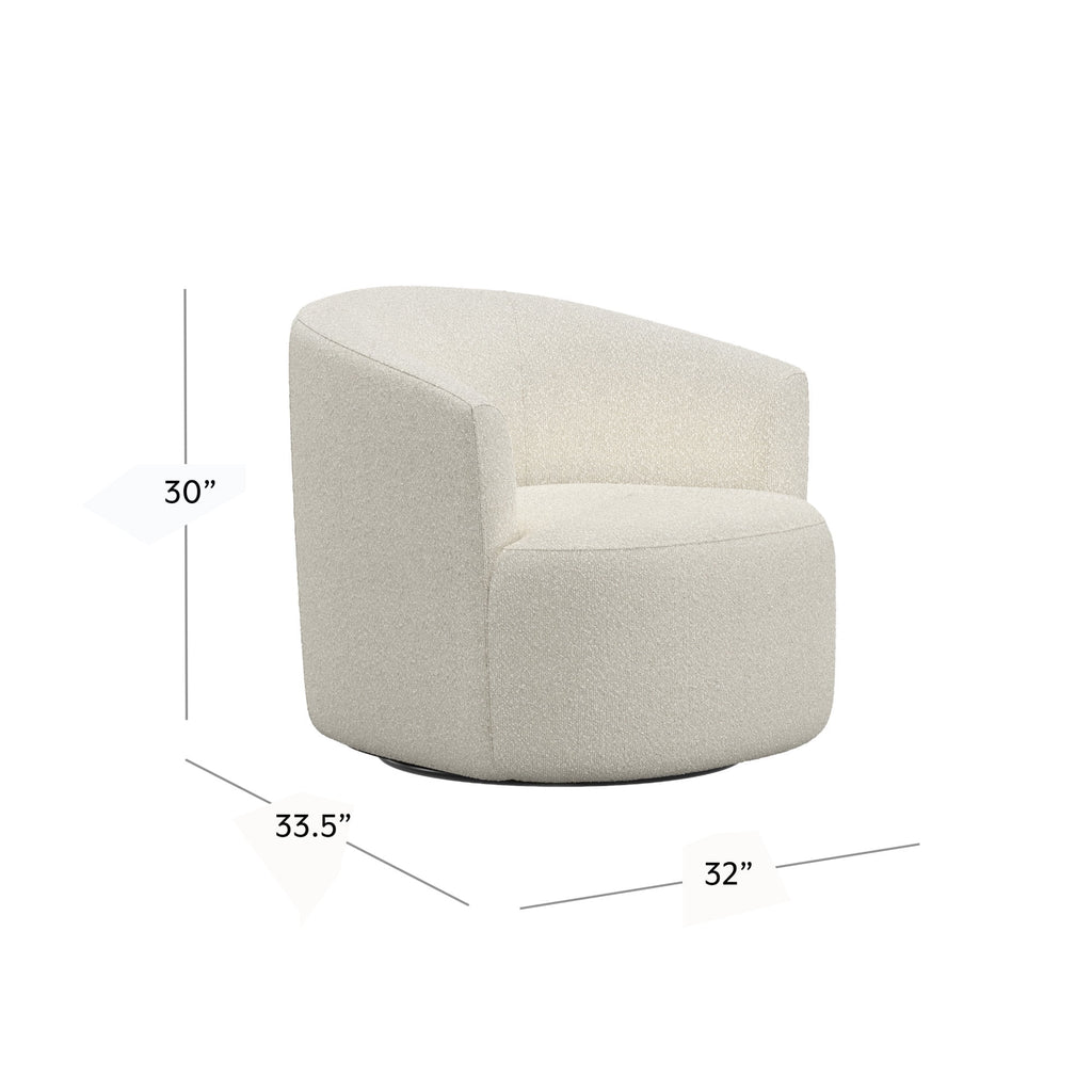 Mainstays Boucle Swivel Accent Chair, Taupe