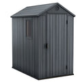 Keter Darwin 4' x 6' Outdoor Garden Tool Storage Shed w/ Window, Graphite