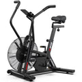 LNOW Commercial Built-in Bluetooth Fan Exercise Bike, Adjustable Air Resistance with Dual-Action Handlebars, Heavy Duty Indoor Cycling Bike for Home Gym Traininning, 350lbs Arm/Leg Cardio Workout