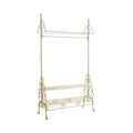 Tripar 71.5 in. Metal Garment Rack with Shelves, Cream
