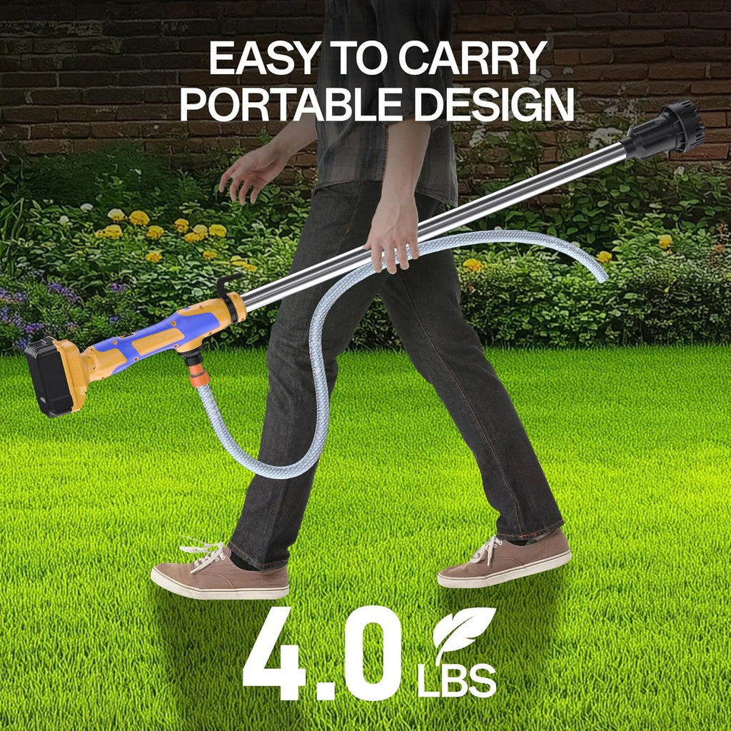 Cordless Stick Water Transfer Pump Compatible with Dewalt 20V MAX Battery(NO Battery),720GPH,32FT Head, Portable Utility Sump Pump Kit with 3/4" Outlet for Pool/Garden/Pond/RV/Boat Draining