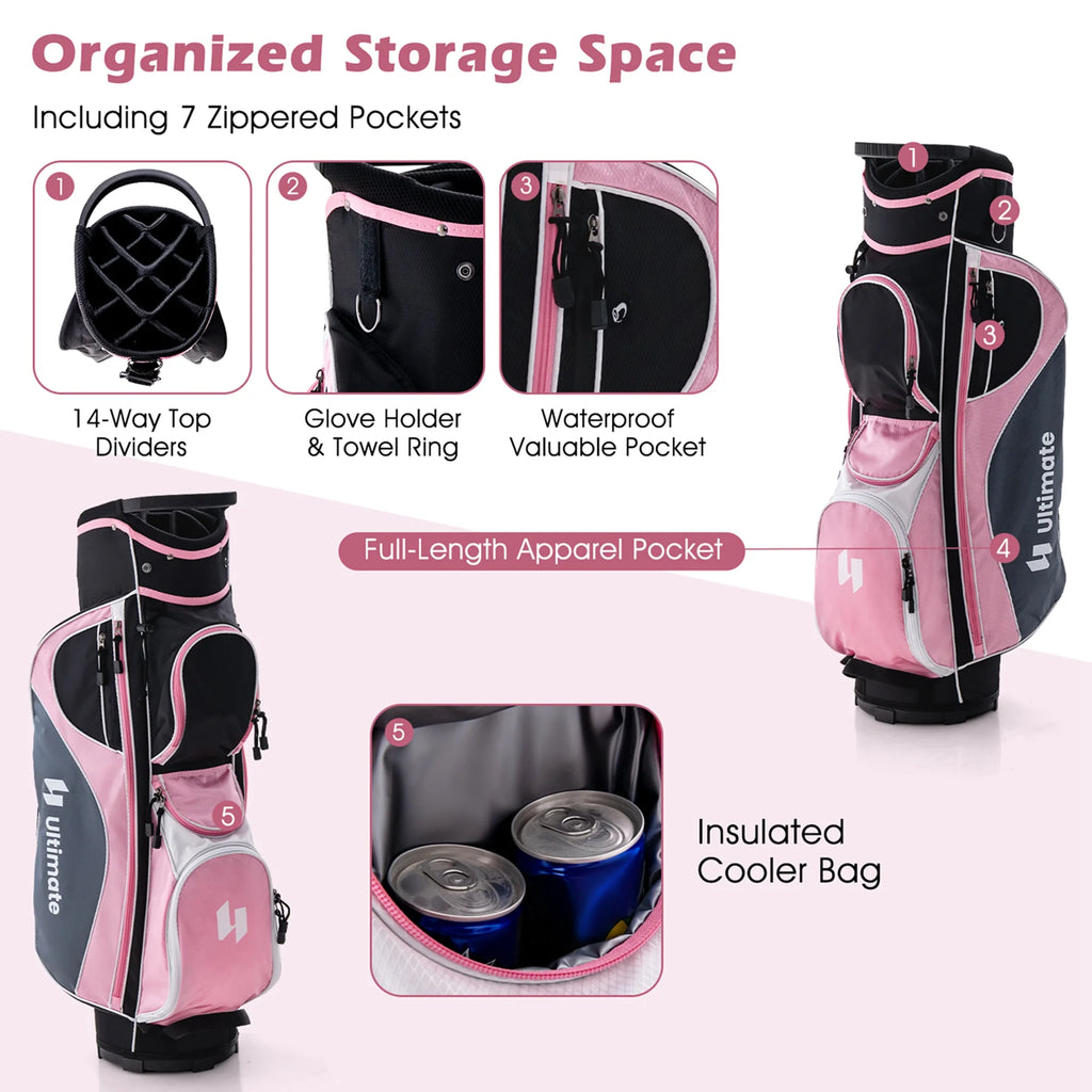Ultimate Women��s Complete Golf Club Set Golf Club Package Set w/ Rain Hood, Right Hand Purple