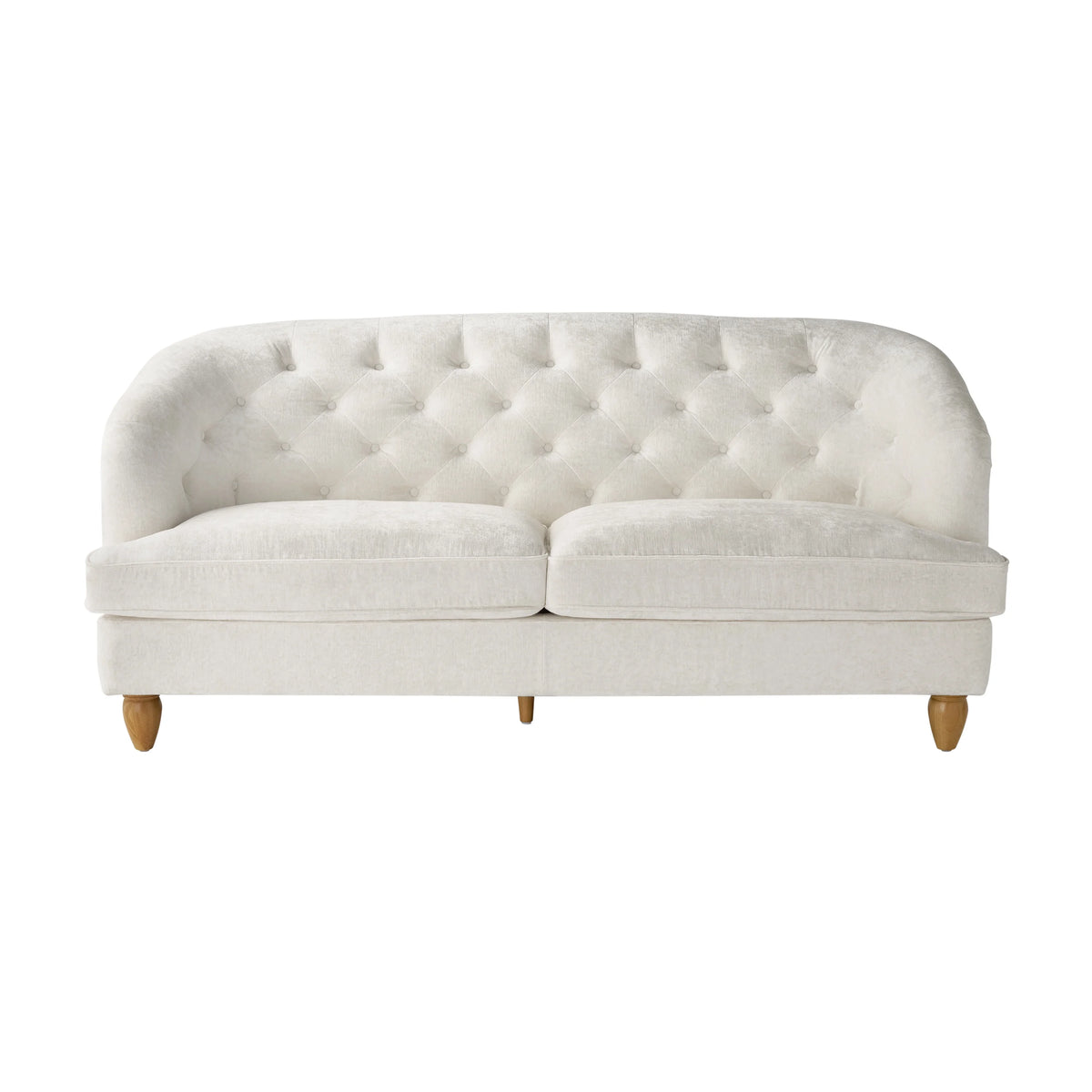 The Pioneer Woman Laurel Tufted Sofa, Cream Velvet, 79.53 in