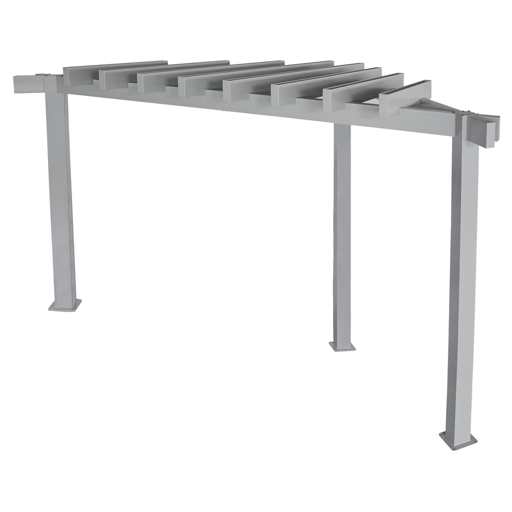 Sojag Rustproof Aluminum Frame Pergola, PVC-Coated Canopy for UV Protection, Contemporary Design for Garden or Yard, 10' x 10', Lima Grey