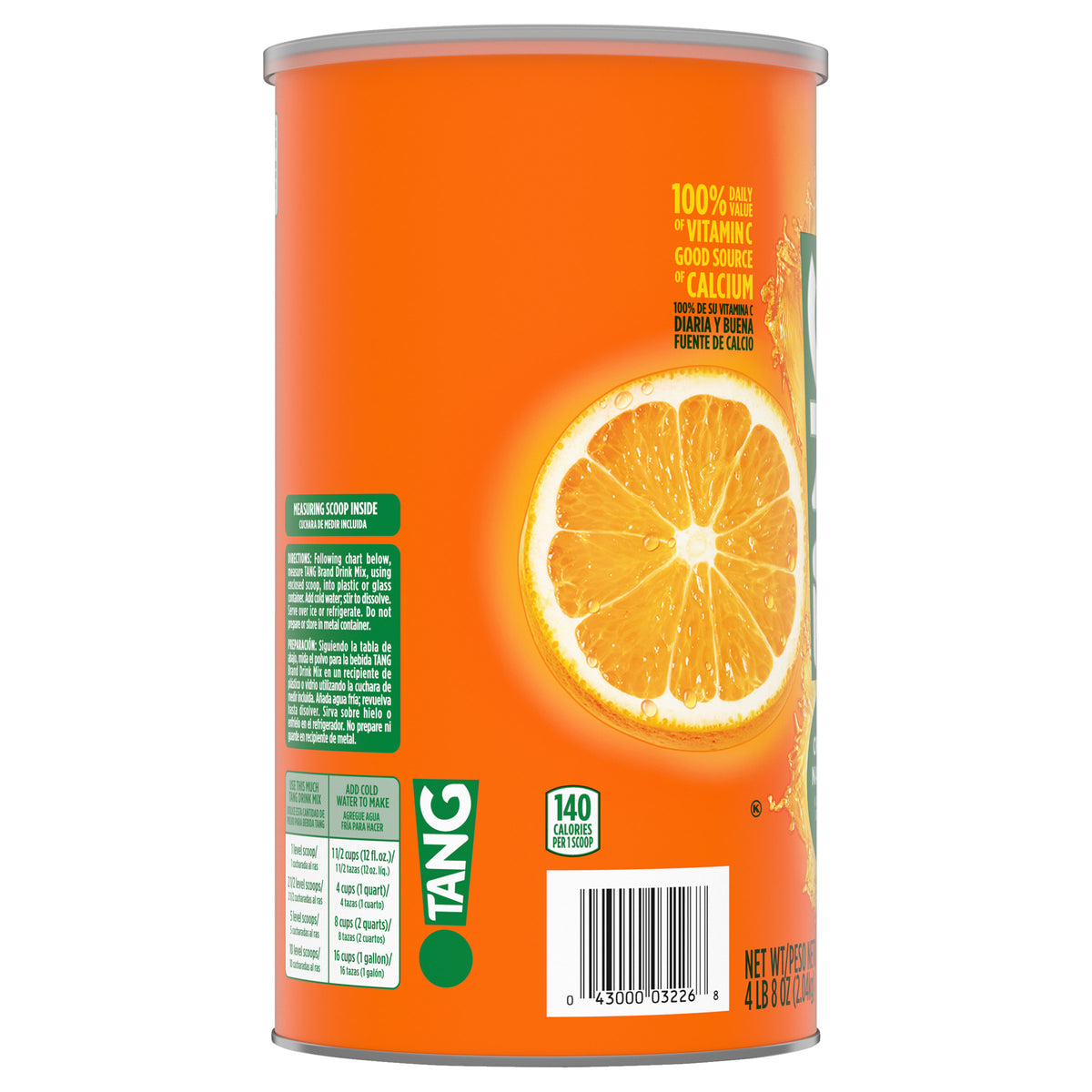 Tang, Drink Mix, Orange, 72 oz
