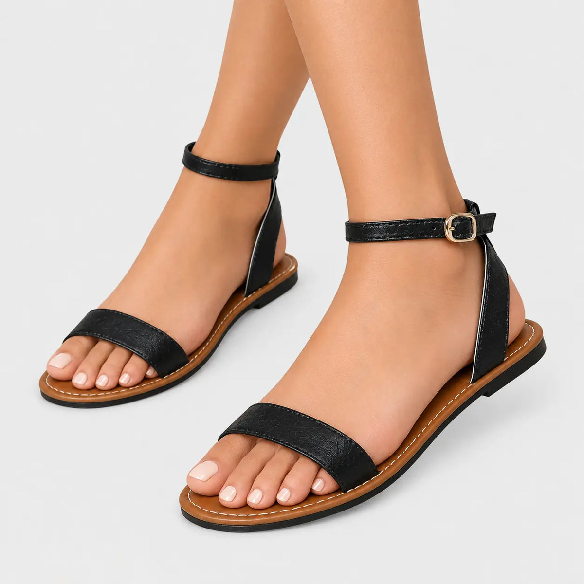 One-Strap Flat Sandals for Women