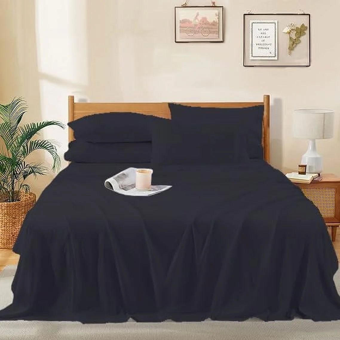 1000 Thread Count 4-Piece 100% Egyptian Cotton Bed Sheets Luxury Hotel Sheets Fits Mattress Upto 21" Deep Pocket, Twin XL Size - Burgundy Solid