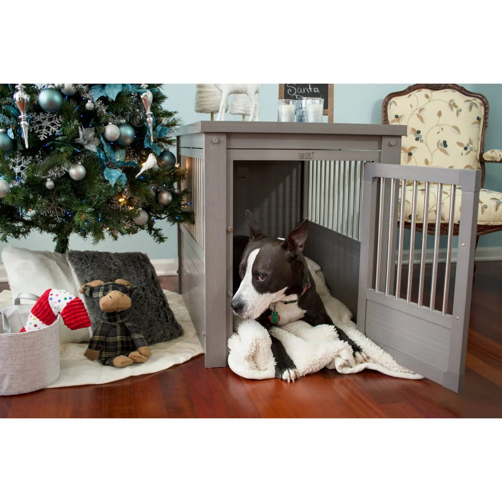 ECOFLEX® Dog Crate End Table - Grey Large