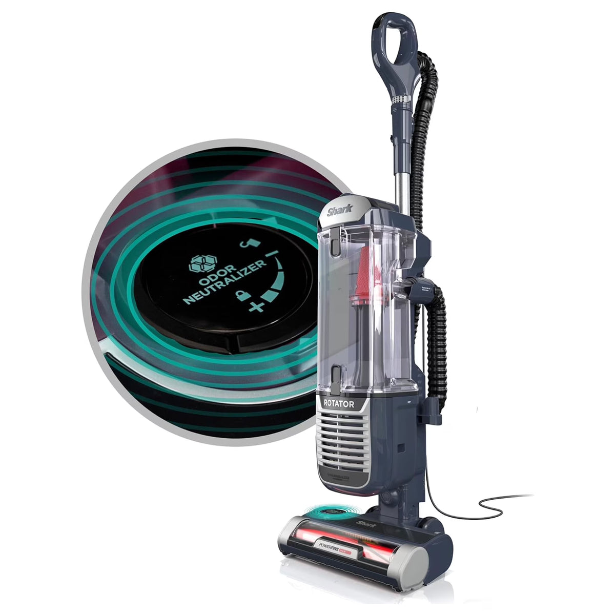 Open Box Shark Vacuum Cleaner Rotator Lightweight Bagless Upright Pet Hair Navy