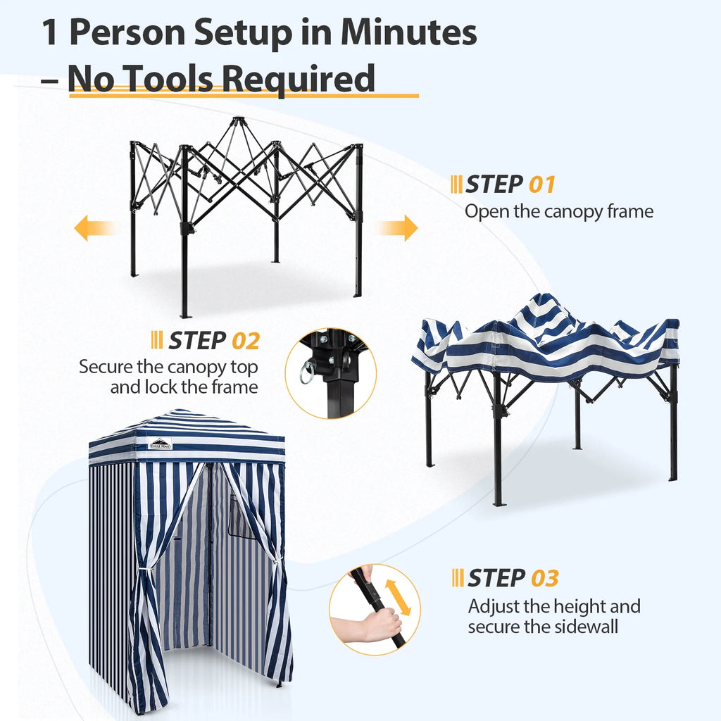 EAGLE PEAK Flex Ultra Compact 4 ft x 4 ft Pop-up Changing Room Canopy, Portable Privacy Cabana