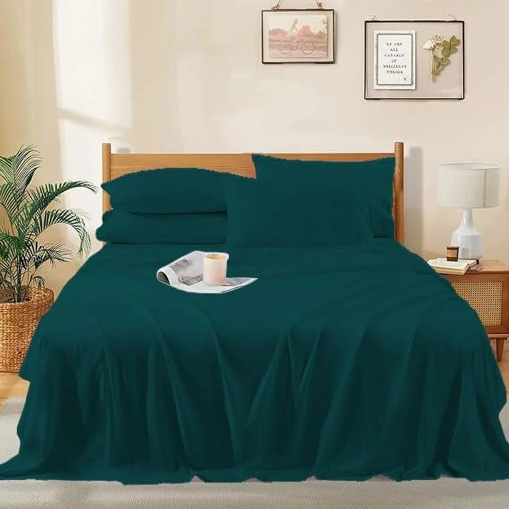 1000 Thread Count 4-Piece 100% Egyptian Cotton Bed Sheets Luxury Hotel Sheets Fits Mattress Upto 21" Deep Pocket, Twin XL Size - Burgundy Solid