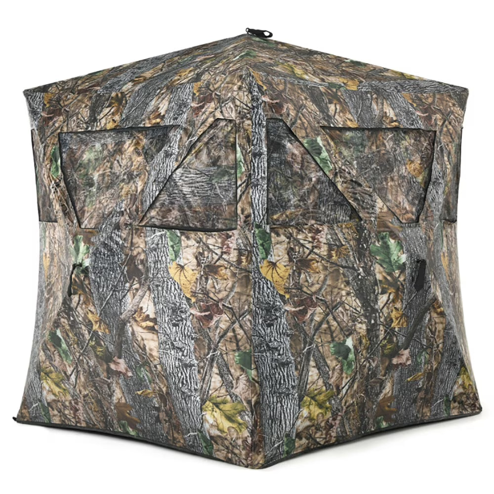 Resenkos 3 Person Portable Pop-Up Ground Hunting Blind with Tie-downs, Beach Shade, Easy Pop Up Beach Shade Beach Tent, Sun Shelter Instant Portable Beach Tent Umbrella