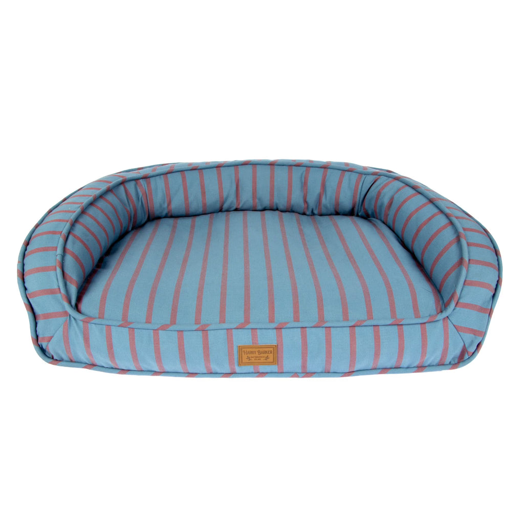 Harry Barker Blue Stripped Lounger Bed, Medium