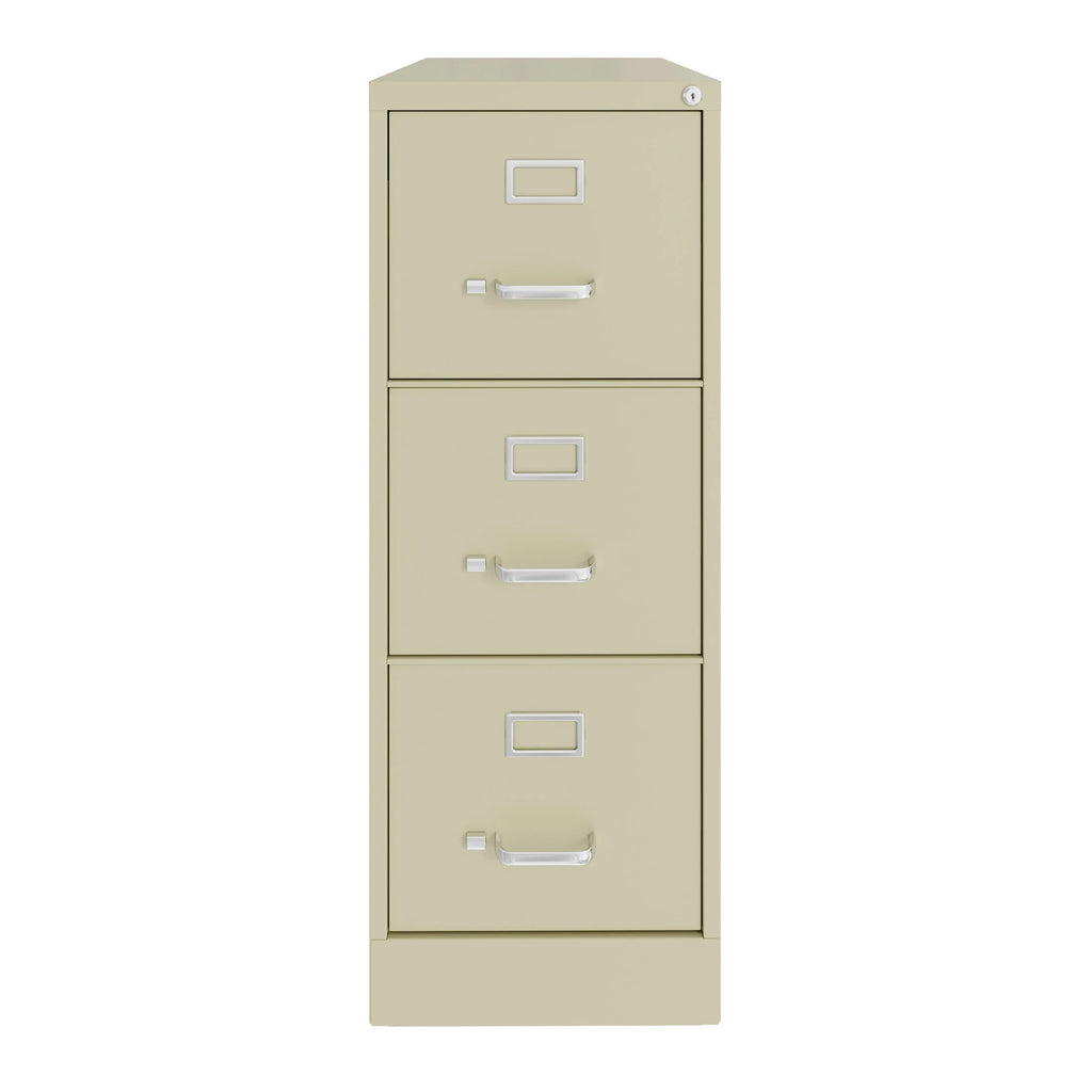 Hirsh 22" Deep 3 Drawer Letter Width Vertical File Cabinet, Commercial Grade, Gray