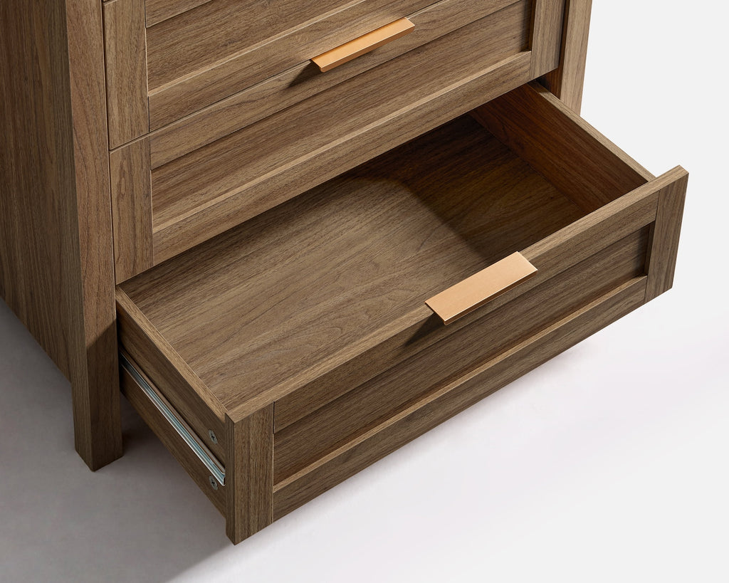 ARKANTOS Wooden 6 Drawer Double Dressers, Wide Chests of Drawers for Bedroom, Natural Oak
