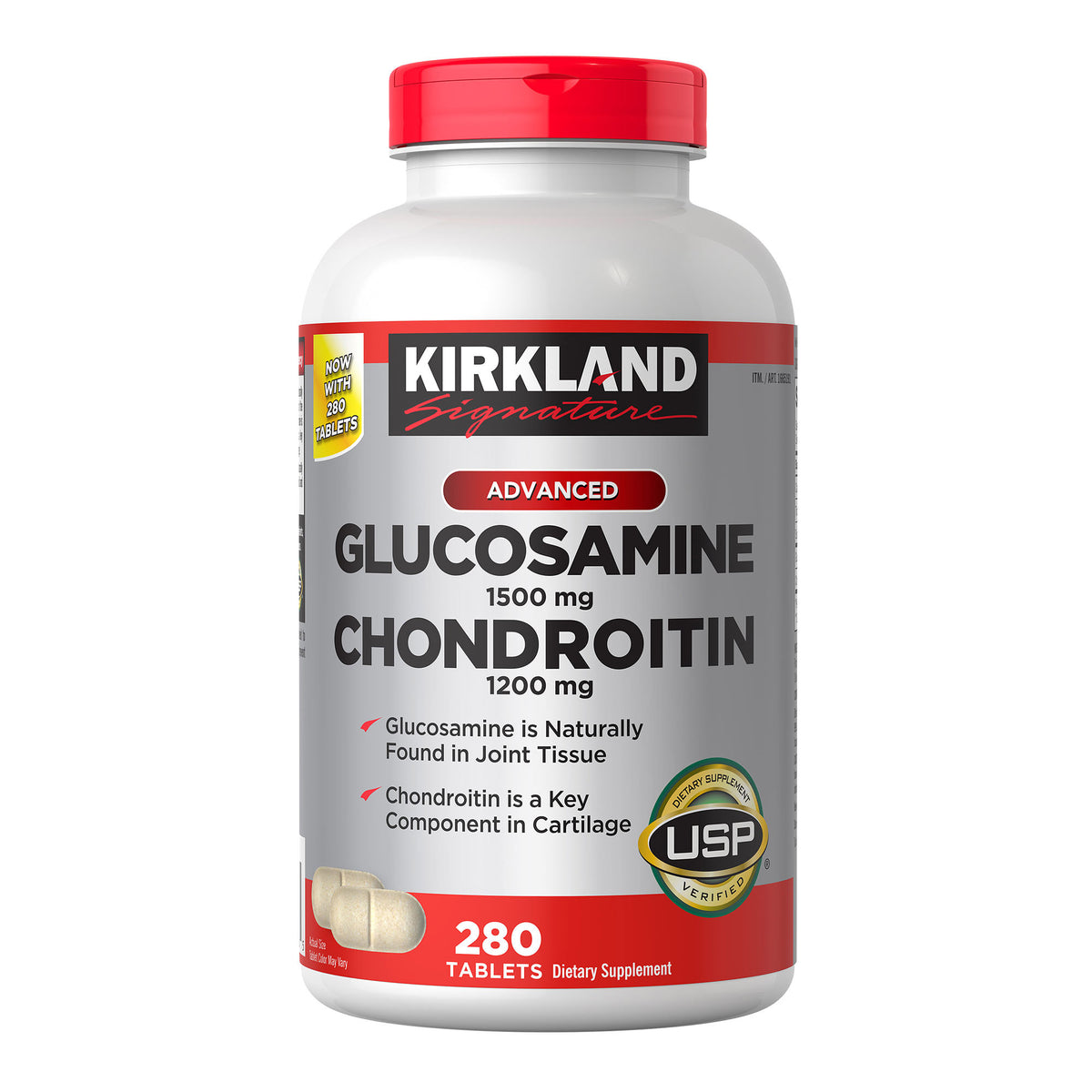 Kirkland Signature Glucosamine & Chondroitin, 280 Tablets