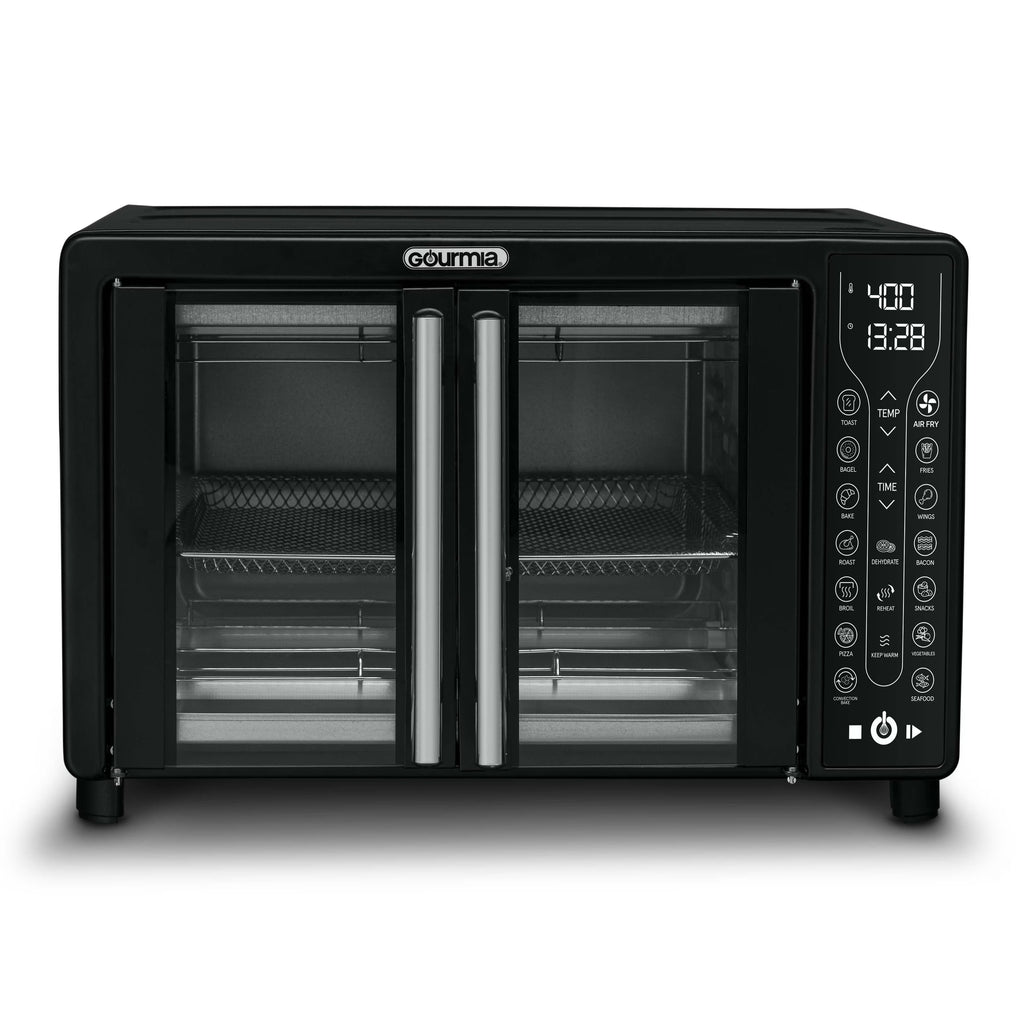 Gourmia Digital French Door Air Fryer Toaster Oven, Black