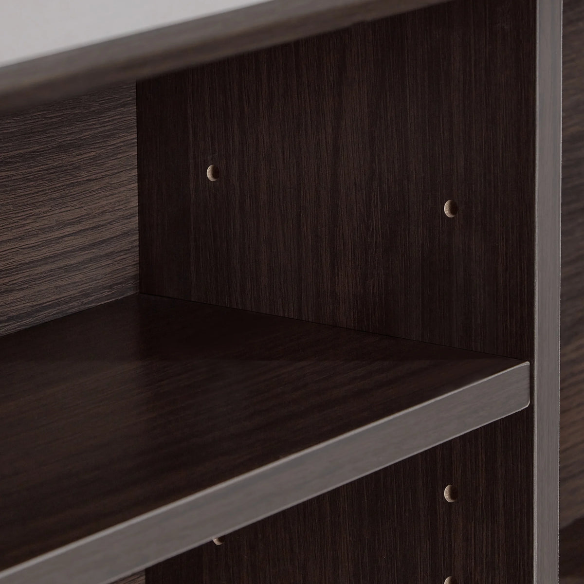 Your Zone Easy to Assemble Storage Bed with Bookcase Headboard, Twin, Natural Teak Finish