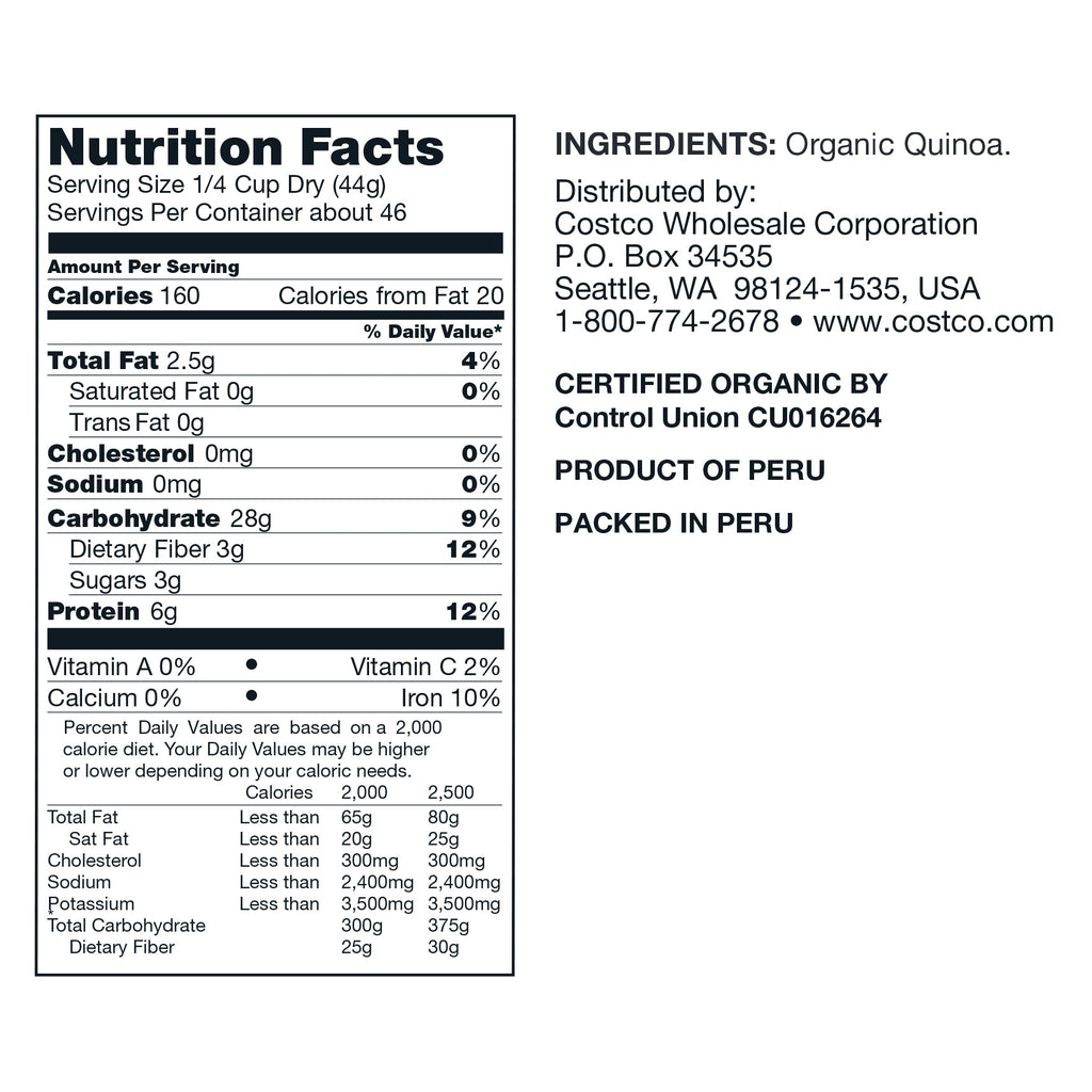 Kirkland Signature, Organic Quinoa, 4.5 lbs