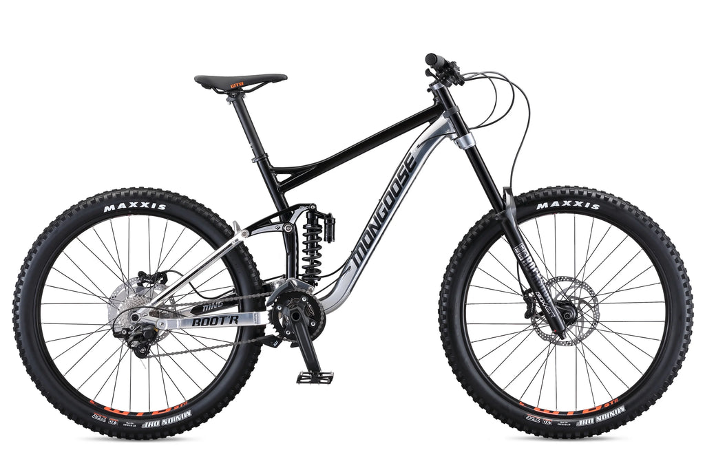 Mongoose Boot'R Adult Unisex 27.5-in. Medium Full-Suspension Mountain Bike, Black