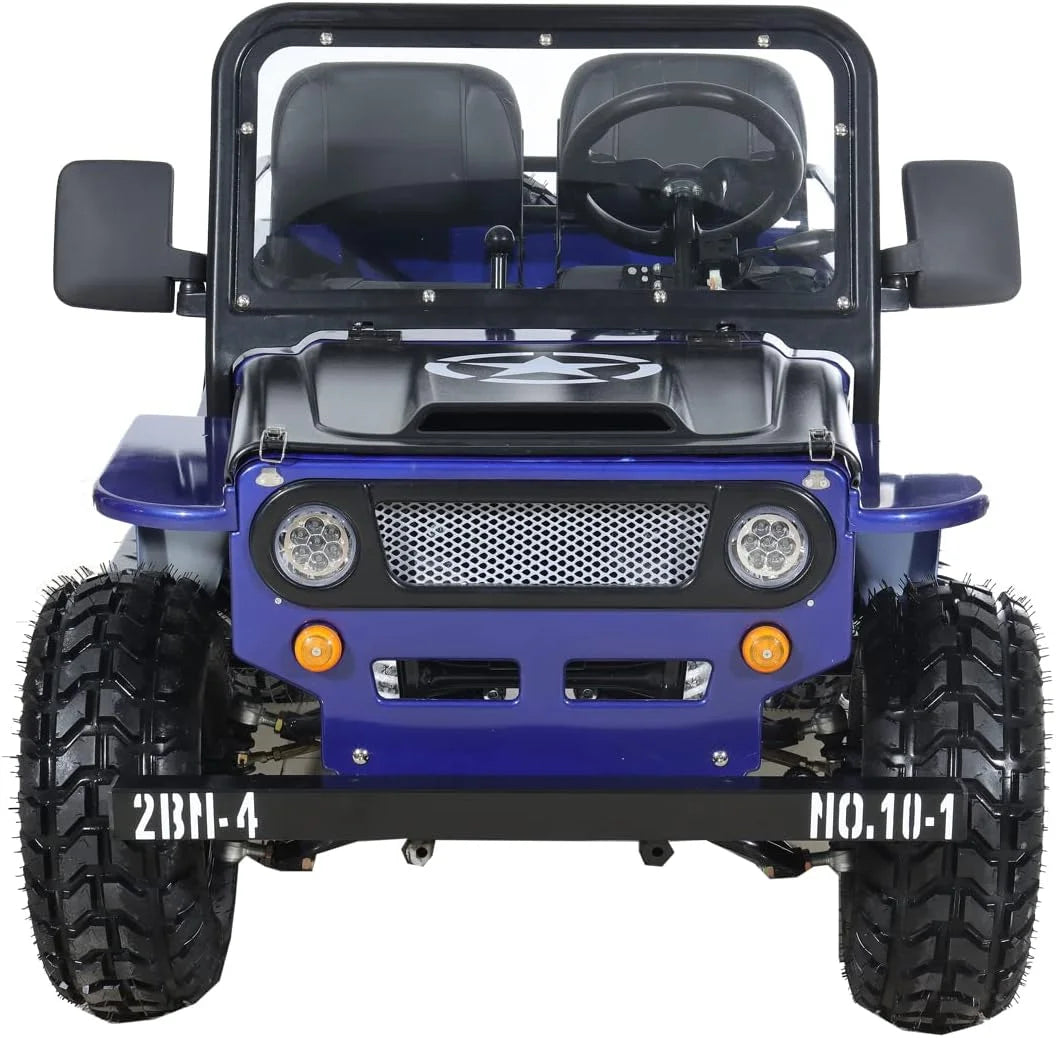 X-Pro 125cc Jeep Go Kart, 3-Speed Semi-Automatic Transmission w/Reverse, Big 18" Aluminum Rim Wheels