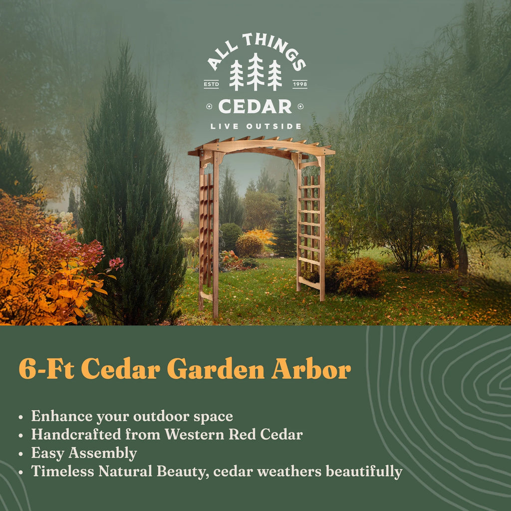 All Things Cedar PA106 Pagoda Wedding Arbor - Elegant Garden Arch for Weddings and Landscapes