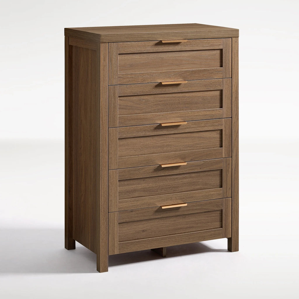 ARKANTOS Wooden 6 Drawer Double Dressers, Wide Chests of Drawers for Bedroom, Natural Oak
