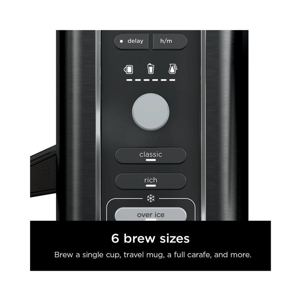 Ninja Hot & Iced Coffee Maker, Single Serve to 10 Cup Carafe, Drip, Rapid Cold Brew, CM360 Black