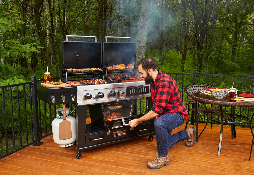 Pit Boss Memphis Ultimate Gas and Charcoal Combo Grill with Electric Smoker