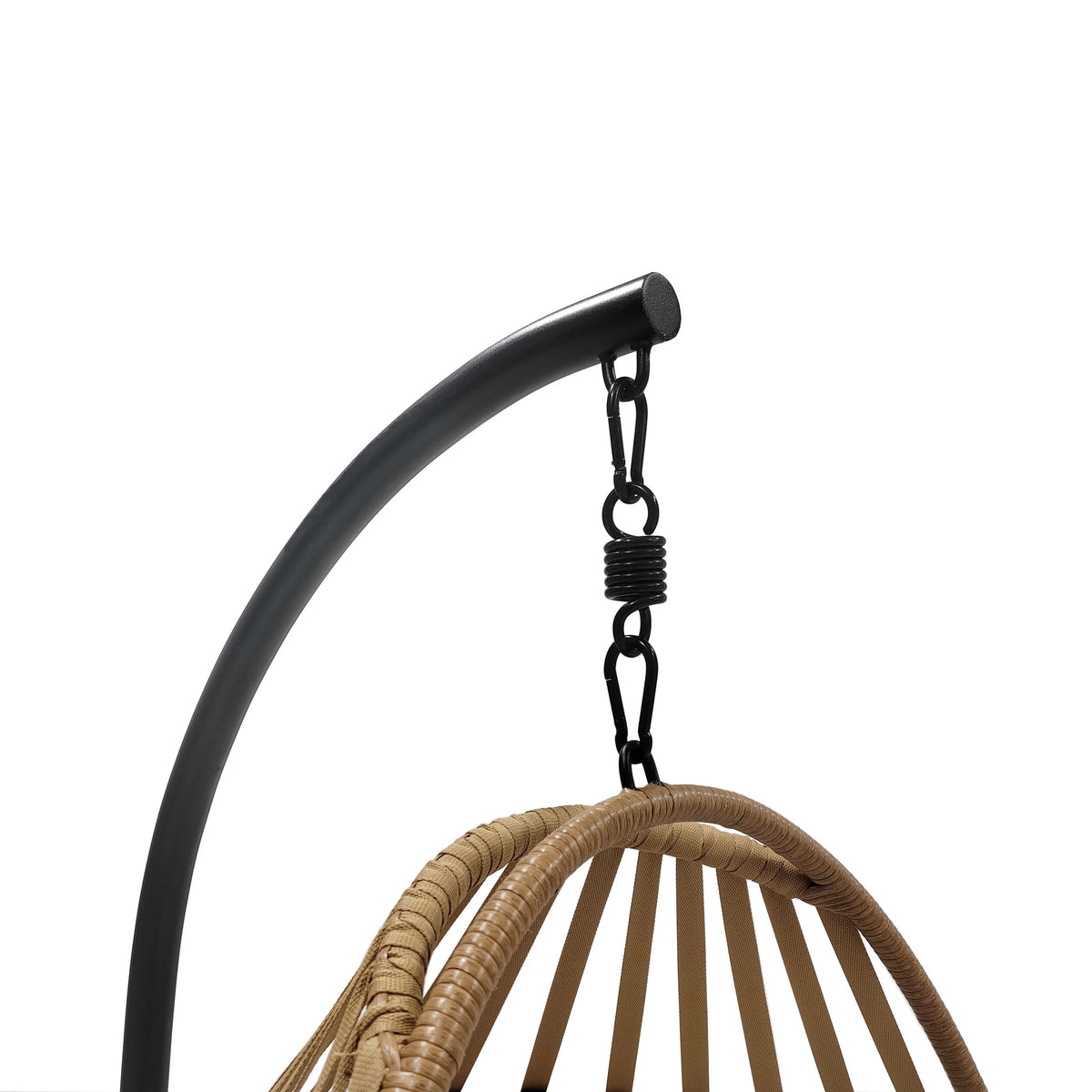 Mainstays Outdoor Wicker Patio Hanging Egg Chair, Gray