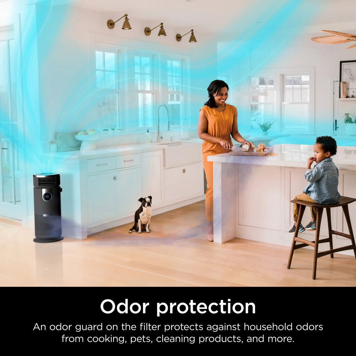 Open Box Shark - 3-in-1 Air Purifier, Heater & Fan with NanoSeal HEPA, Cleansense IQ, Odor Lock, for 500 Sq. Ft - Grey HC452