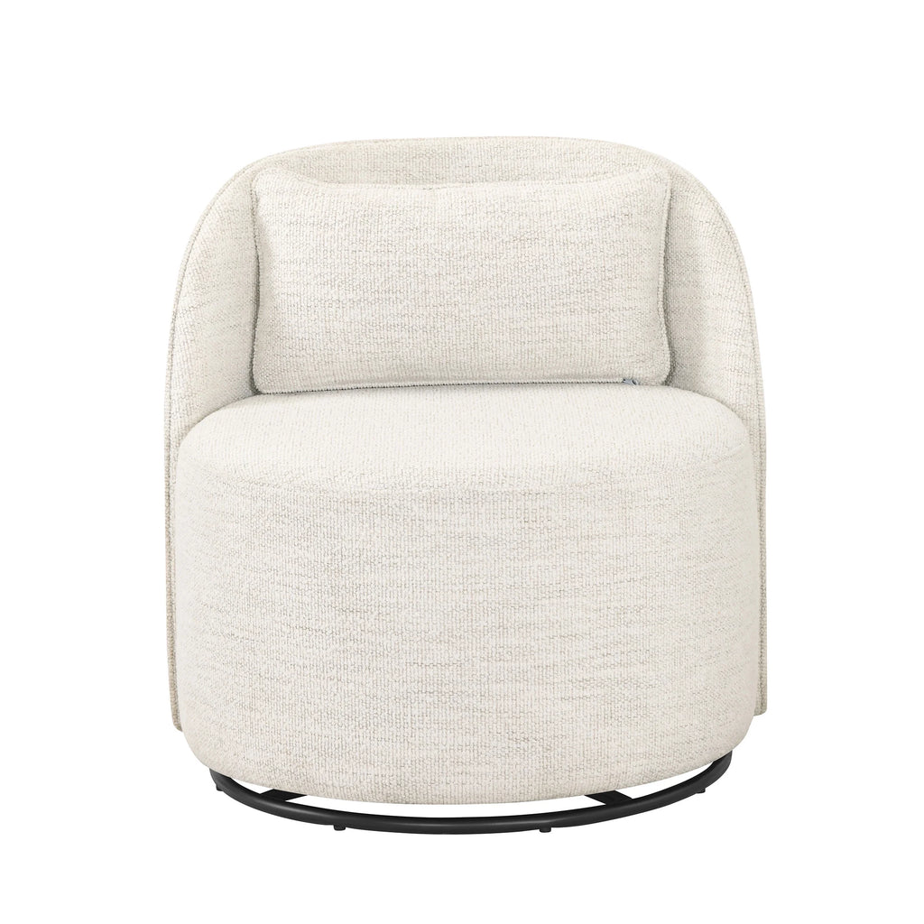 Better Homes & Gardens Juliet Modern Arch Swivel Accent Chair, Cream Boucle