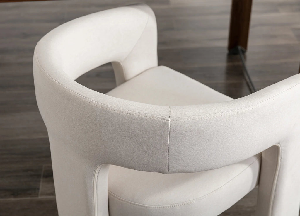 Guyou Modern Sherpa Upholstered Dining Chair, Cute Barrel Side Armchair Kitchen Chair with Armrests and Back for Living Room Dining Room Bedroom, Green