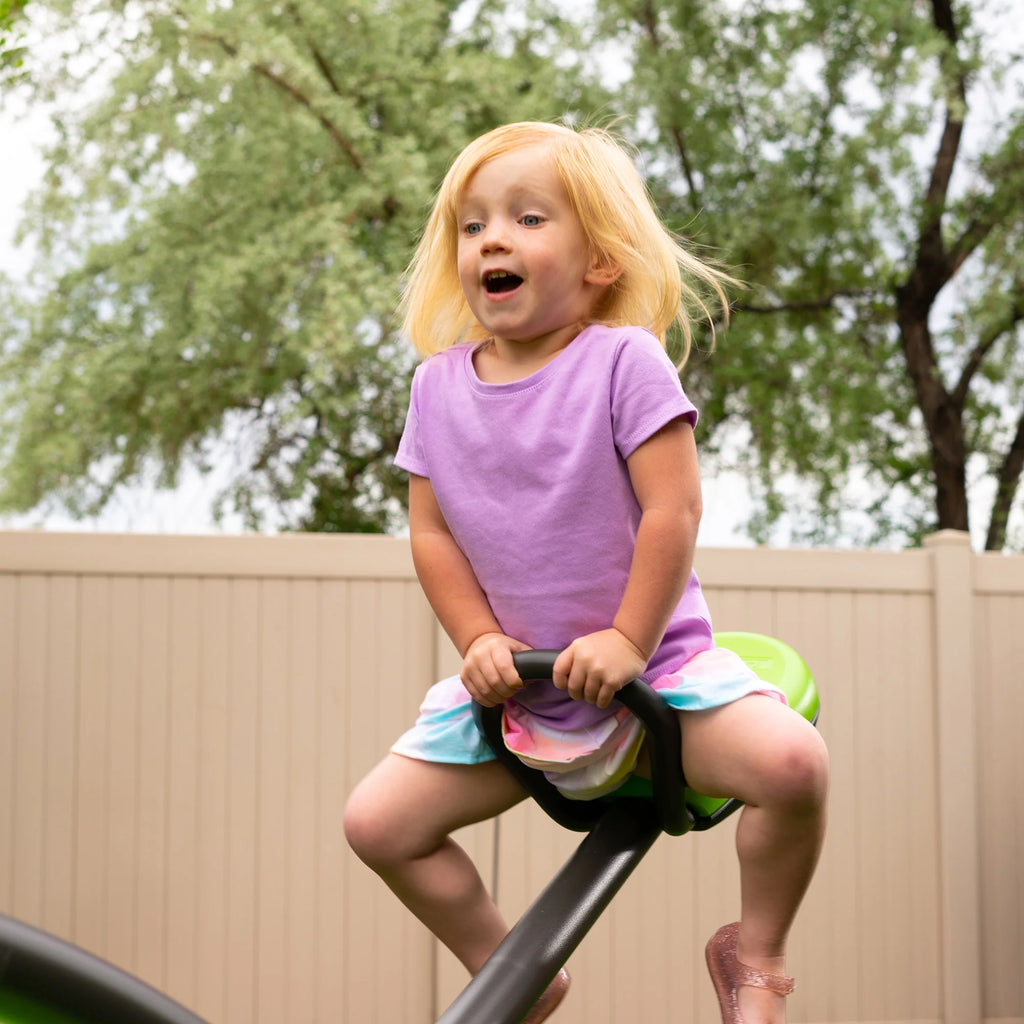 Lifetime Kid's Oval Metal Teeter Totter Seesaw, Lime Green (90993)