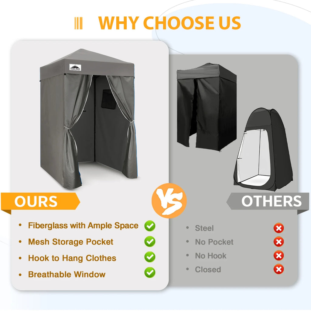 EAGLE PEAK Flex Ultra Compact 4 ft x 4 ft Pop-up Changing Room Canopy, Portable Privacy Cabana