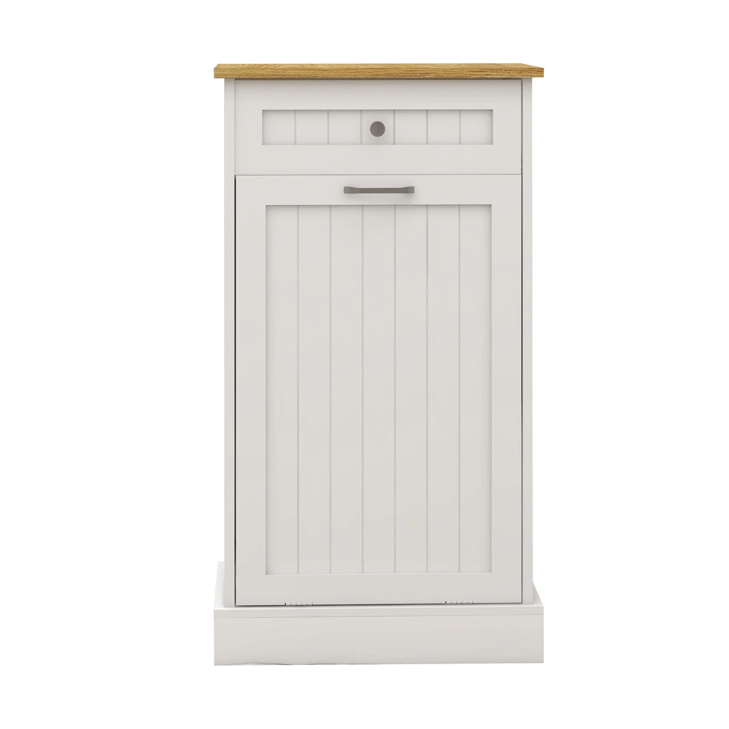 Tilt Out Trash Bin Cabinet 13 Gallon Pet Proof Trash Can Holder Kitchen Island Without Garbage Bin or Tilt Out Laundry Hamper,Hidden Trash can Cabinet Pull Out