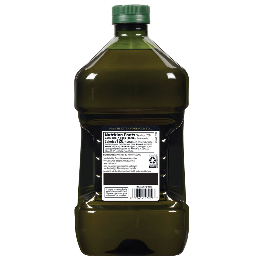Kirkland Signature 100% Spanish Extra Virgin Olive Oil, 3 L