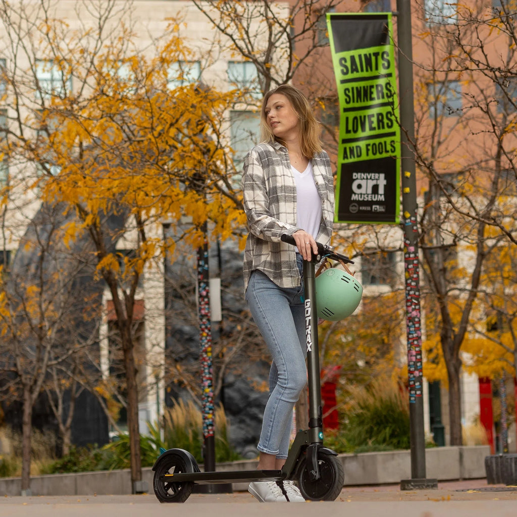 GOTRAX Rival Adult Electric Scooter, 8.5" Pneumatic Tire, Max 12 mile Range and 15.5Mph Speed, 250W Foldable Escooter for Adult, Black