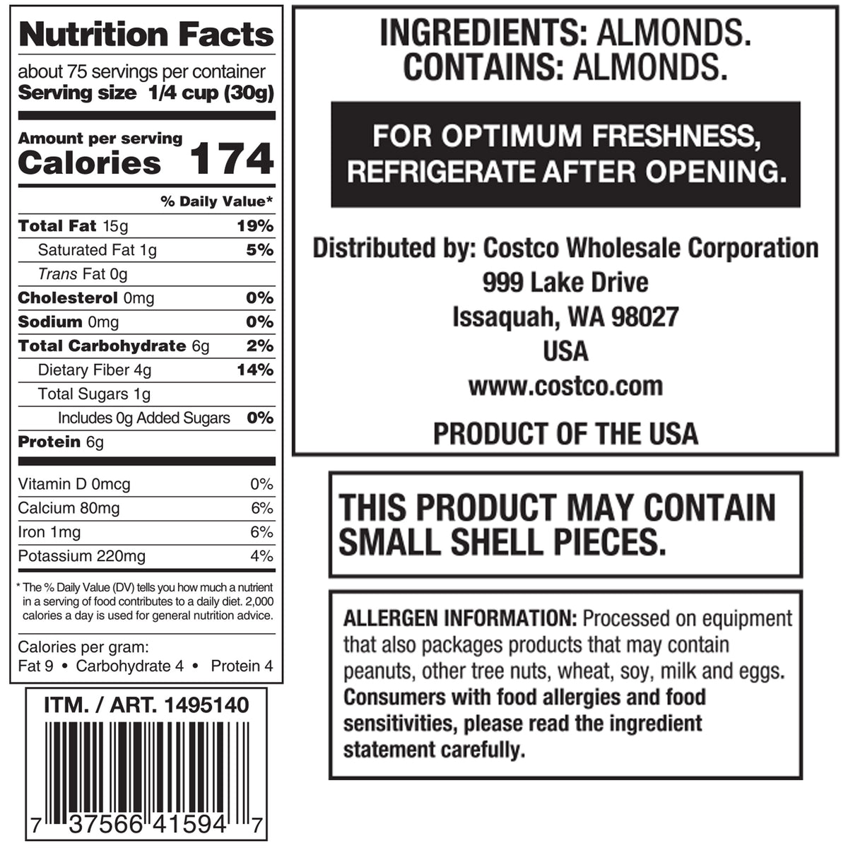 Almonds, 5 lbs
