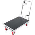 BENTISM Hydraulic Lift Table Cart 500 lbs Manual Scissor Lift Table 28.5" Gray