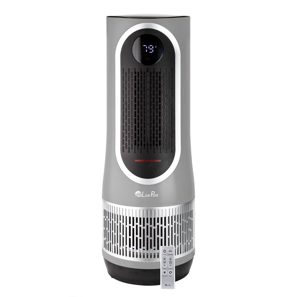 LivePure 3 in 1 Clean Heat Air Purifier/Fan & Heater. Denim Blue