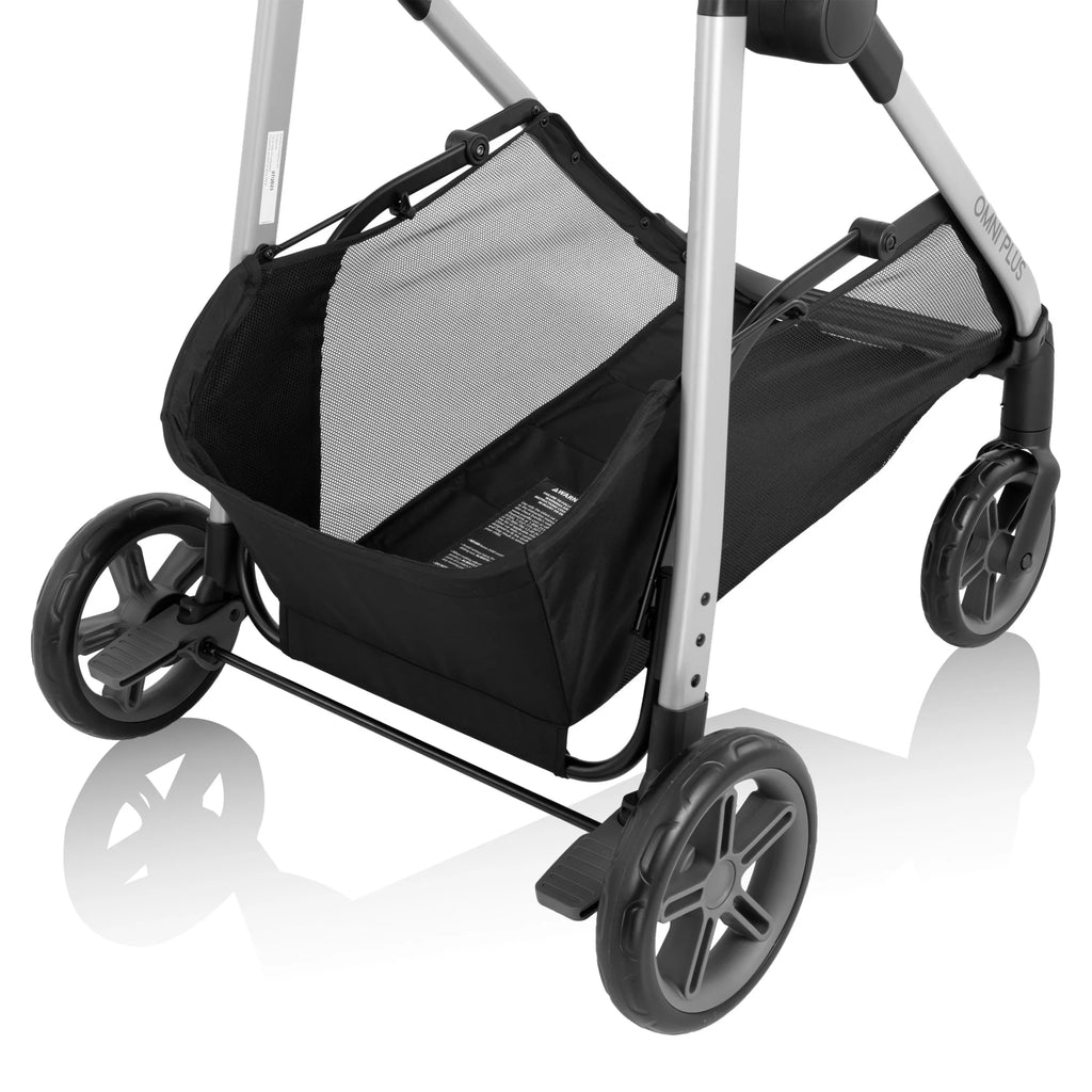 Evenflo Omni Plus Modular Travel System with LiteMax Sport Infant Car Seat, Mylar Gray, Unisex