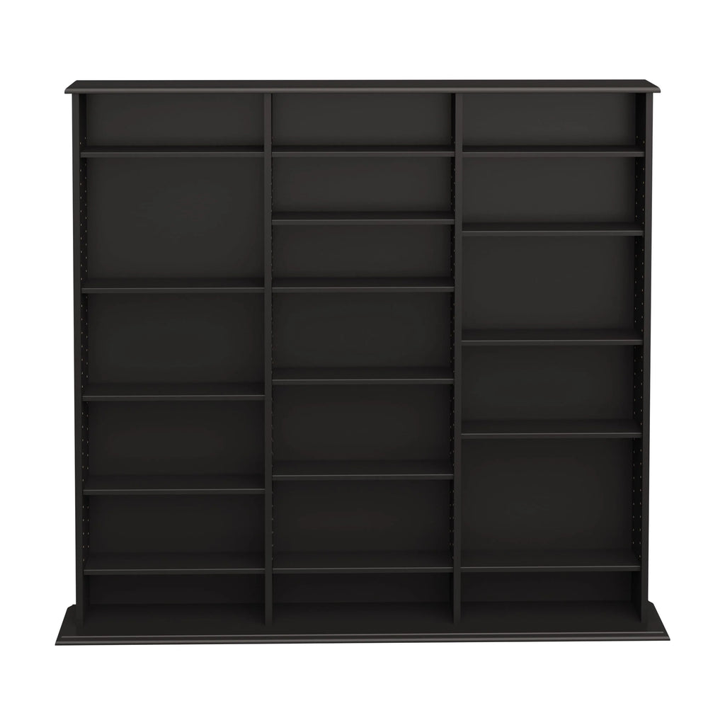 Prepac 51" Triple CD DVD Wall Media Storage Rack in Black