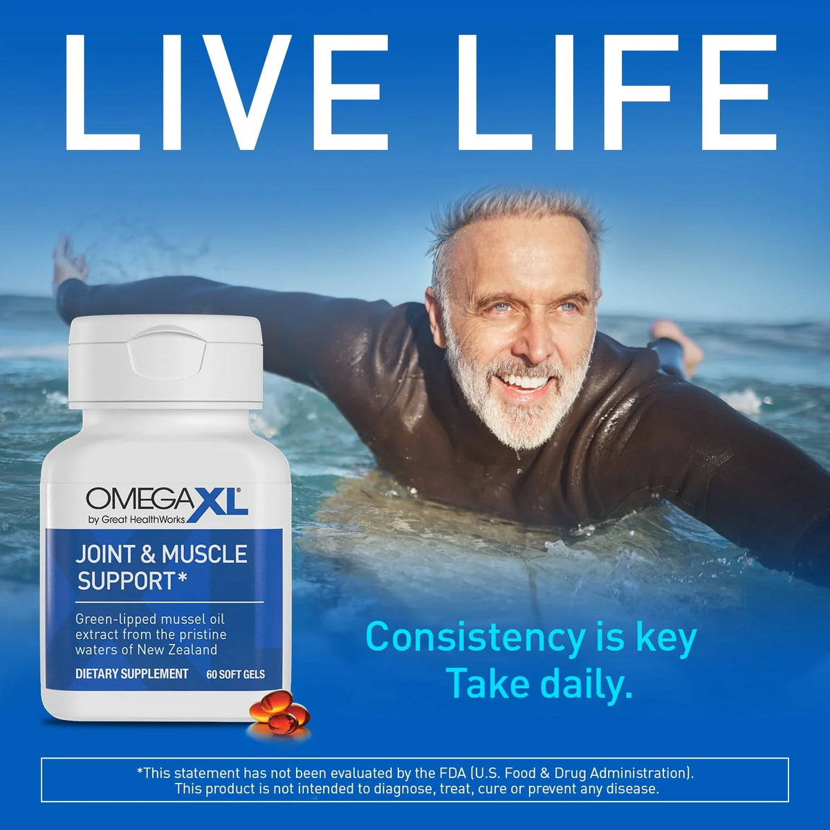 OmegaXL, Supplement Green-Lipped Mussel Oil - 60 Softgels