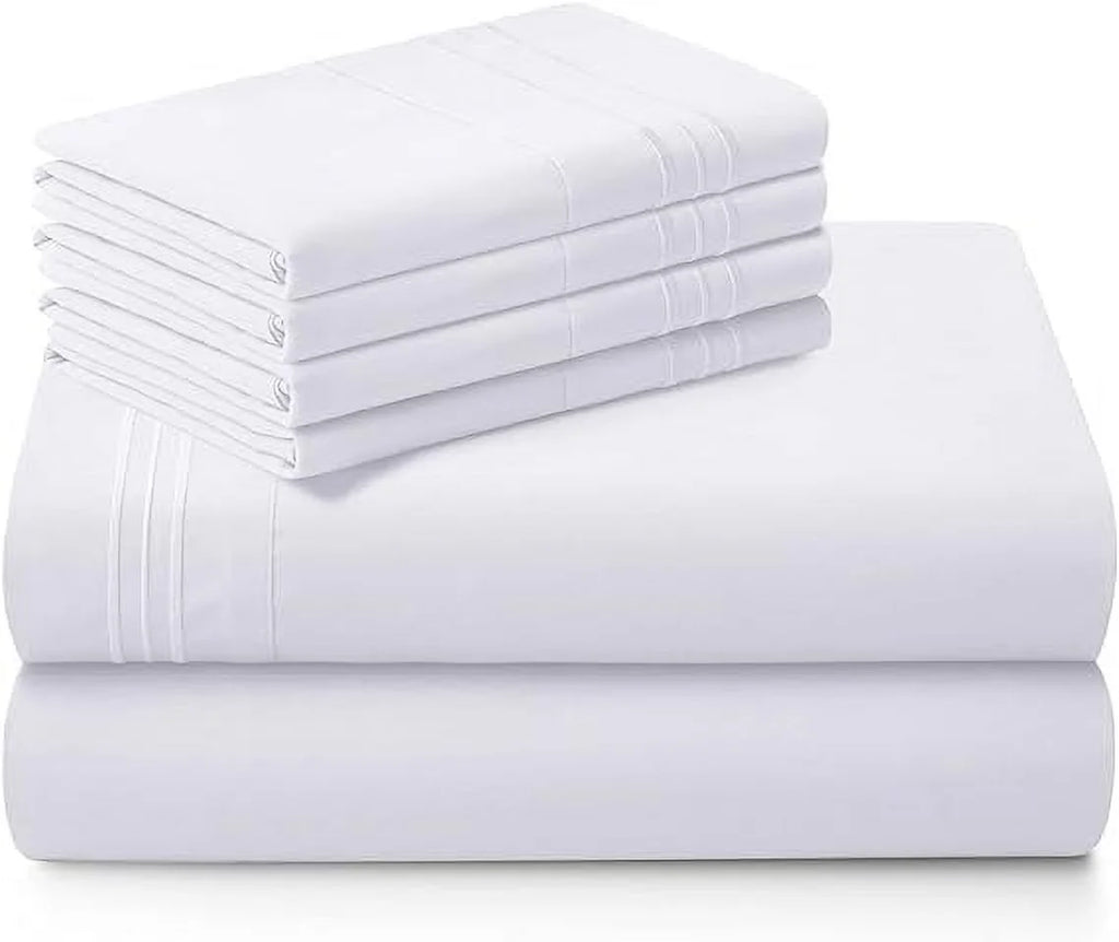 1000 Thread Count 4-Piece 100% Egyptian Cotton Bed Sheets Luxury Hotel Sheets Fits Mattress Upto 21" Deep Pocket, Twin XL Size - Burgundy Solid